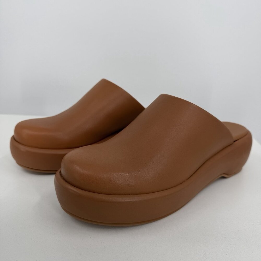 Everlane The Puffa Flatform in Brown Leather 9.5 Women's Chunky Platform Clog